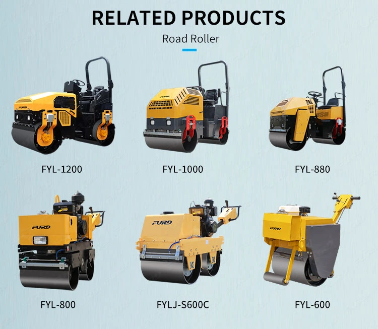 Ride-on Hydraulic Double Drum Mini Road Roller Compactor Vibratory Road Roller for Soil Asphalt