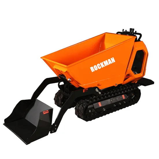800kg Payload Hydraulic Tipping Self Loading 15HP Gasoline Powered Mini Crawler Dumper 