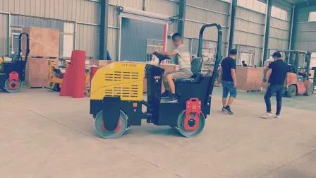 Small Size Ride on Diesel Double Drum 1 Ton Road Roller Machine Price